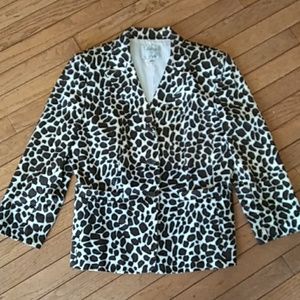 Le Suit brown & white, button down blazer